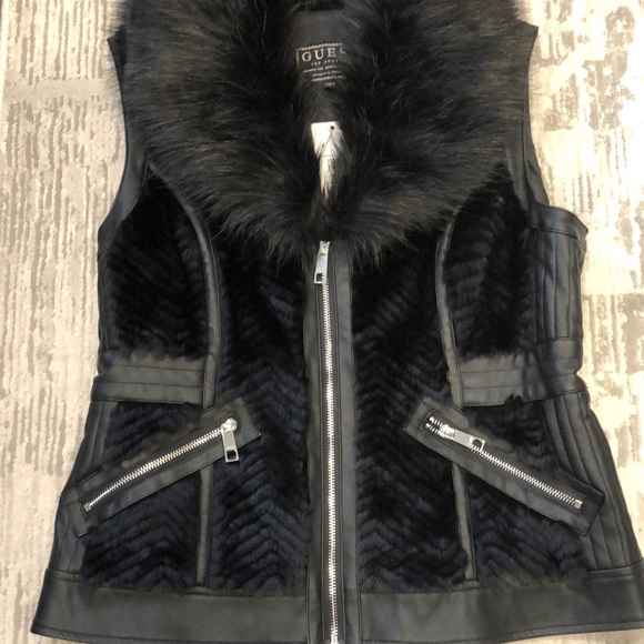Guess women faux leather vest jacket. - Picture 1 of 5